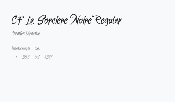 CF La Sorciere Noire Regular Business Card