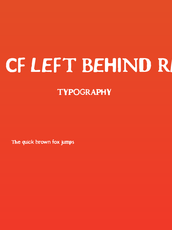 CF Left Behind Regular Poster