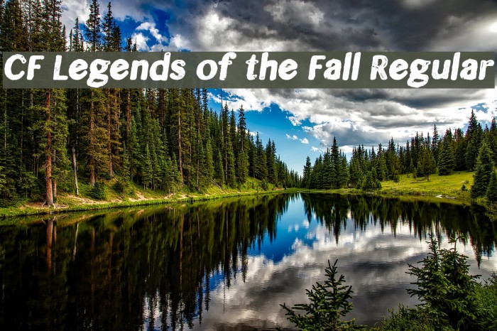 CF Legends of the Fall Regular Schriftart examples