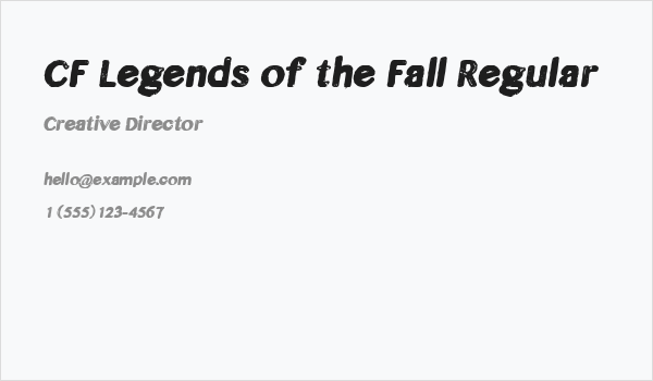 CF Legends of the Fall Regular Business Card