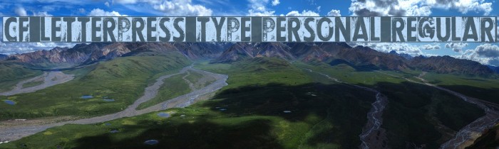 CF Letterpress Type PERSONAL Regular Example 2