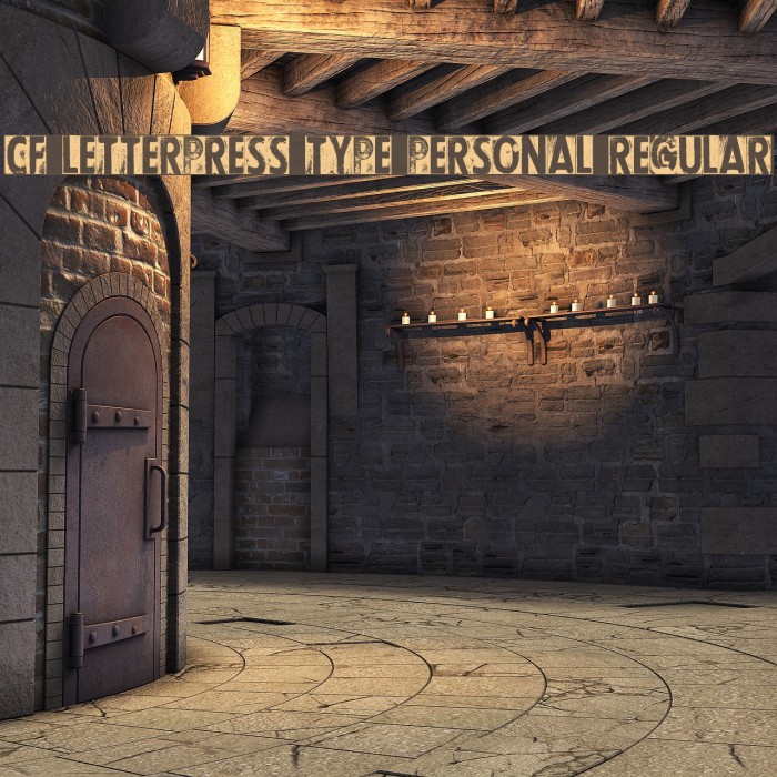 CF Letterpress Type PERSONAL Regular Example 3