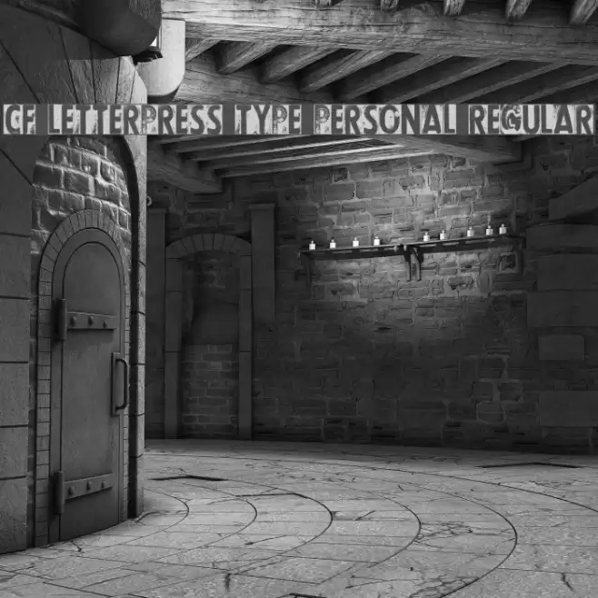 CF Letterpress Type PERSONAL Regular Font examples