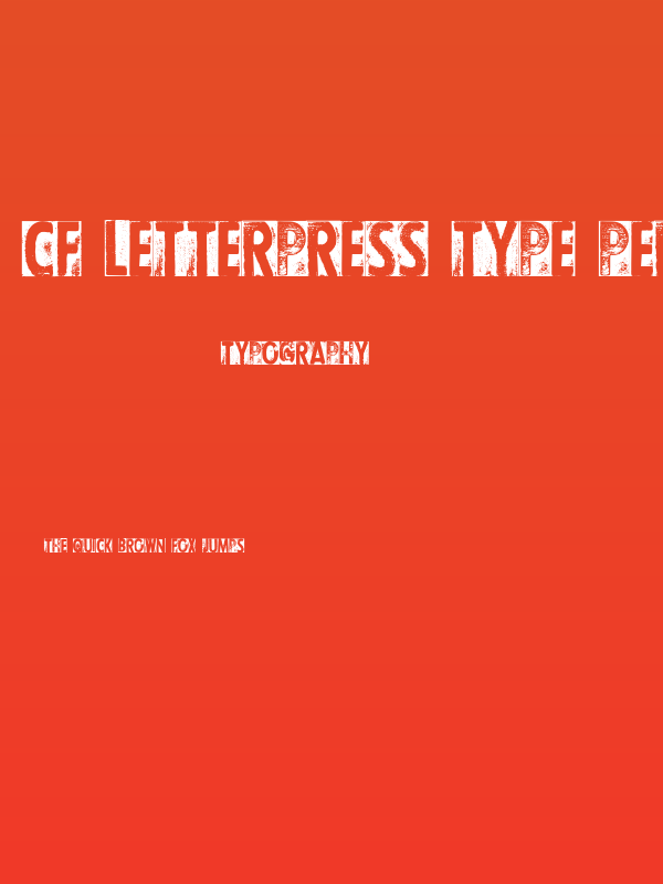 CF Letterpress Type PERSONAL Regular Poster