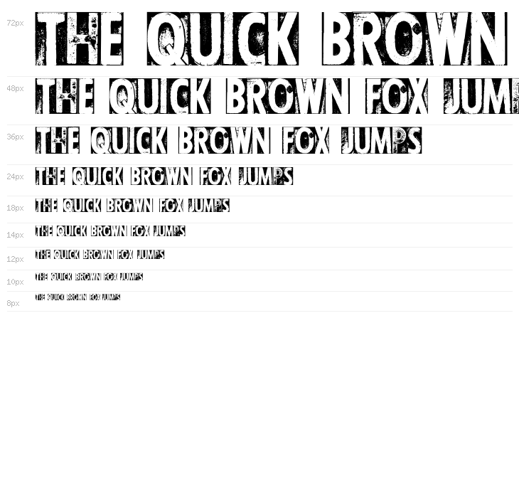 CF Letterpress Type PERSONAL Regular Waterfall