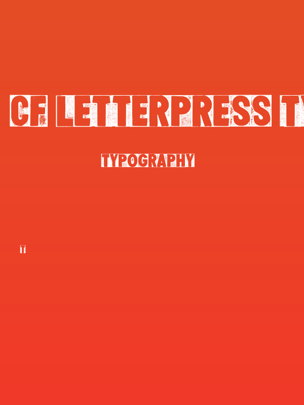 CF Letterpress Type Two PERSO Regular Poster