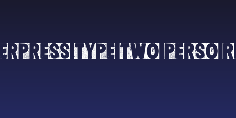 CF Letterpress Type Two PERSO Regular Social Header