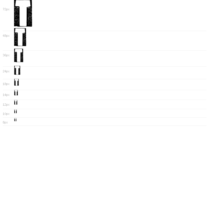 CF Letterpress Type Two PERSO Regular Waterfall