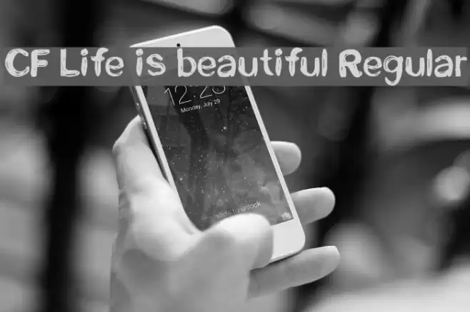 CF Life is beautiful Regular Font examples