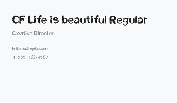 CF Life is beautiful Regular Business Card