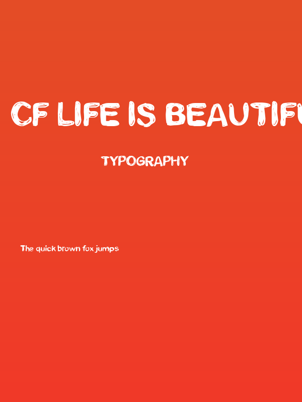 CF Life is beautiful Regular Poster