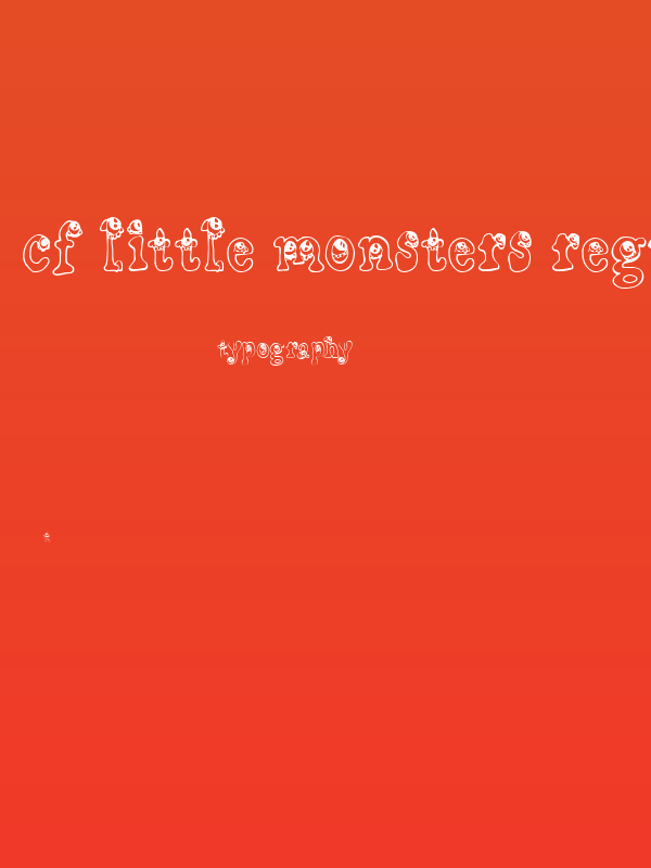 CF Little Monsters Regular Poster