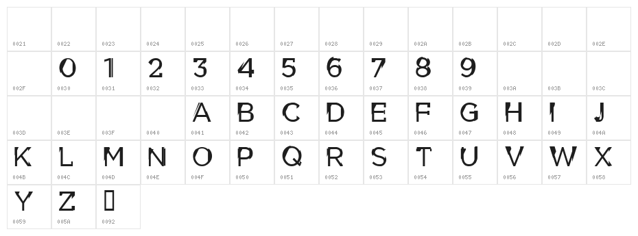 CF Louis Cyr Demo Regular Character Map