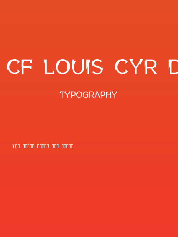CF Louis Cyr Demo Regular Poster