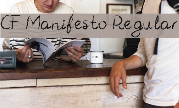 CF Manifesto Regular Font examples