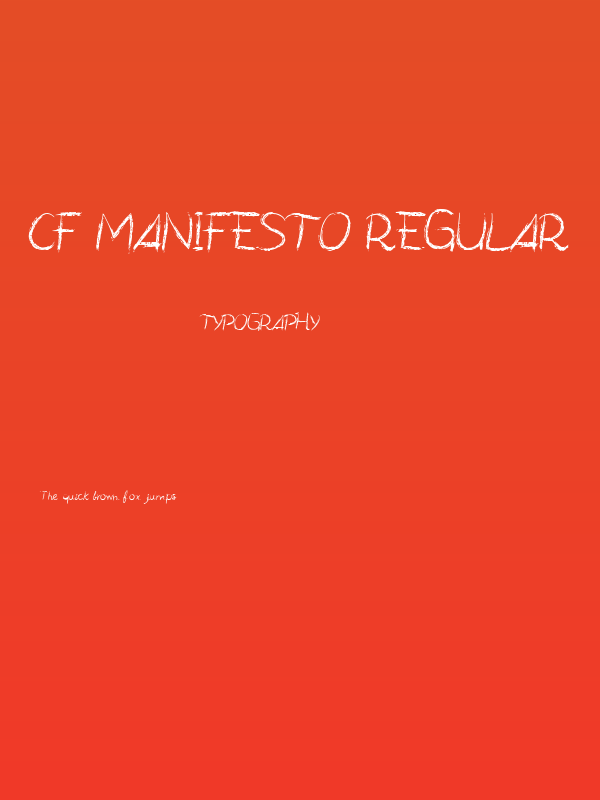 CF Manifesto Regular Poster