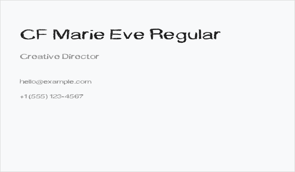 CF Marie Eve Regular Business Card