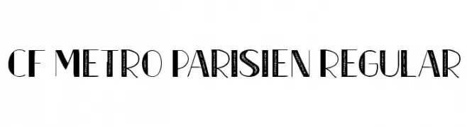 CF Metro Parisien Regular  Descarca Fonturi Gratis