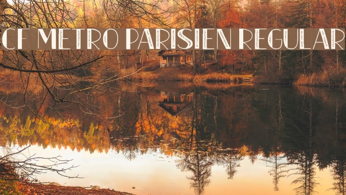 CF Metro Parisien Regular Font examples