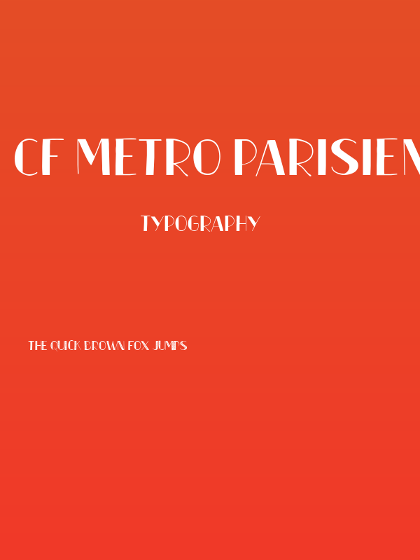 CF Metro Parisien Regular Poster