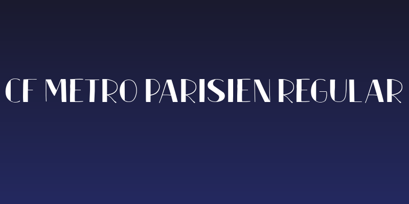 CF Metro Parisien Regular Social Header