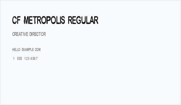 CF Metropolis Regular Business Card