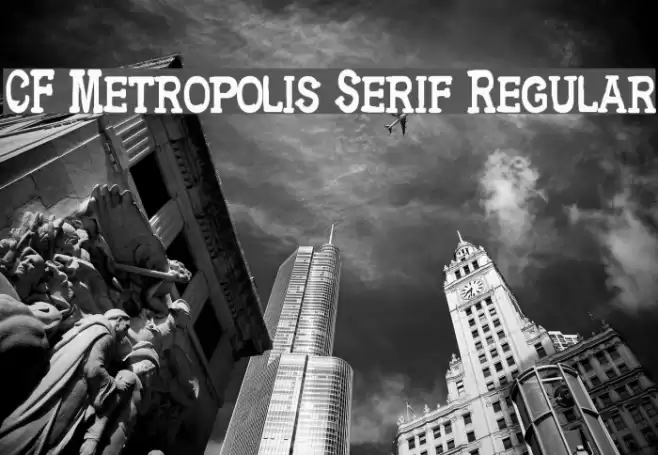 CF Metropolis Serif Regular Font examples
