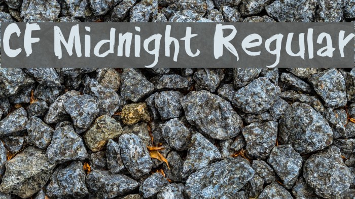 CF Midnight Regular Font examples