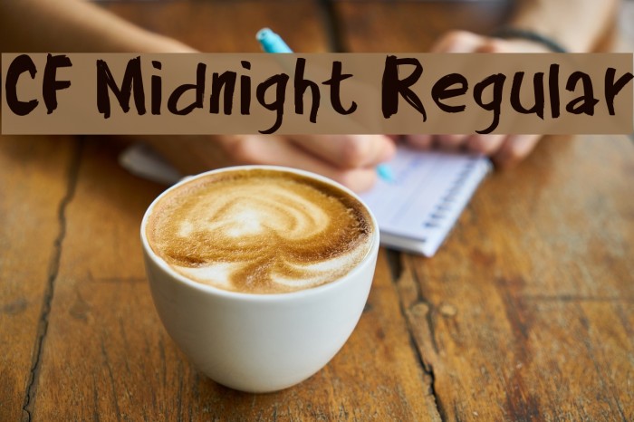 CF Midnight Regular Font examples