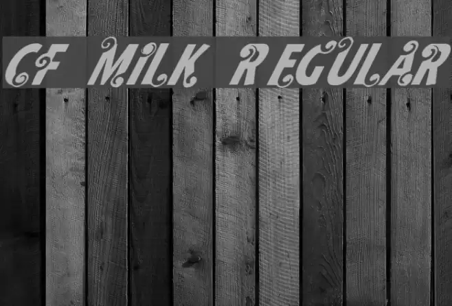 CF Milk Regular Font examples