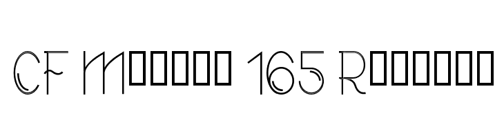 CF Modern 165 Regular  フリーフォントのダウンロード