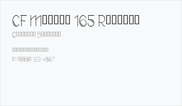 CF Modern 165 Regular Business Card