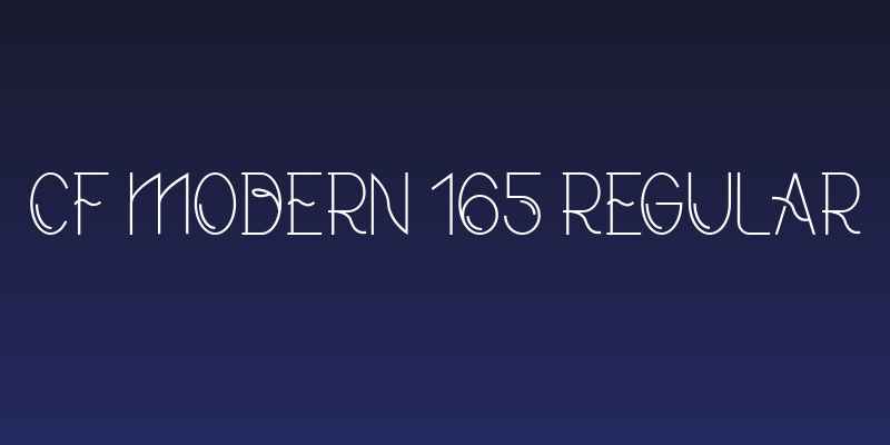 CF Modern 165 Regular Social Header