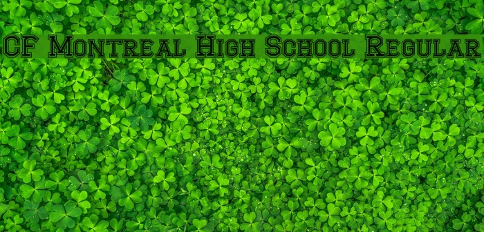 CF Montreal High School Regular Font examples