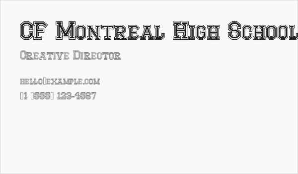 CF Montreal High School Regular Business Card
