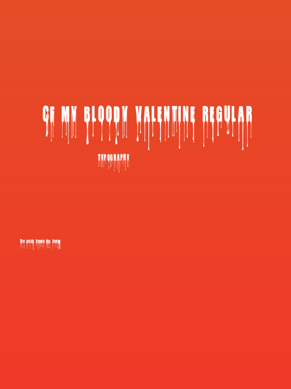 CF My Bloody Valentine Regular Poster
