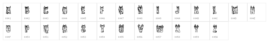 CF NaVia Regular Character Map