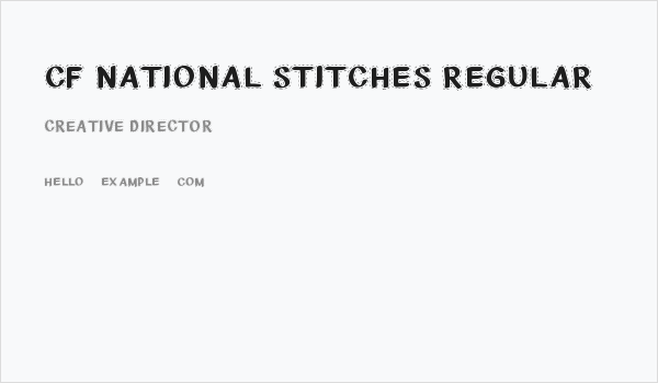 CF National Stitches Regular Business Card