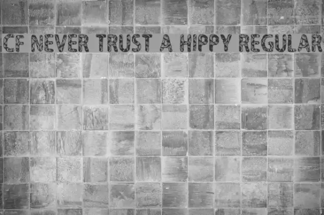 CF Never Trust A Hippy Regular フォント examples