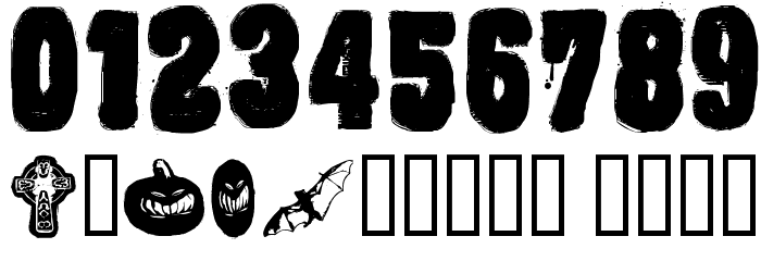 CF Night Of The Damned Regular Font OTHER CHARS