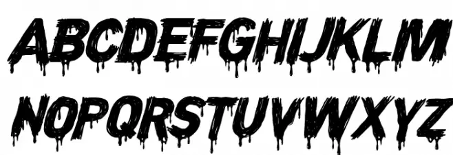 CF Night of Terror PERSONAL Regular Schriftart Kleinbuchstaben