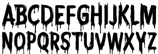 CF Nightmare PERSONAL Regular Caratteri MAIUSCOLE