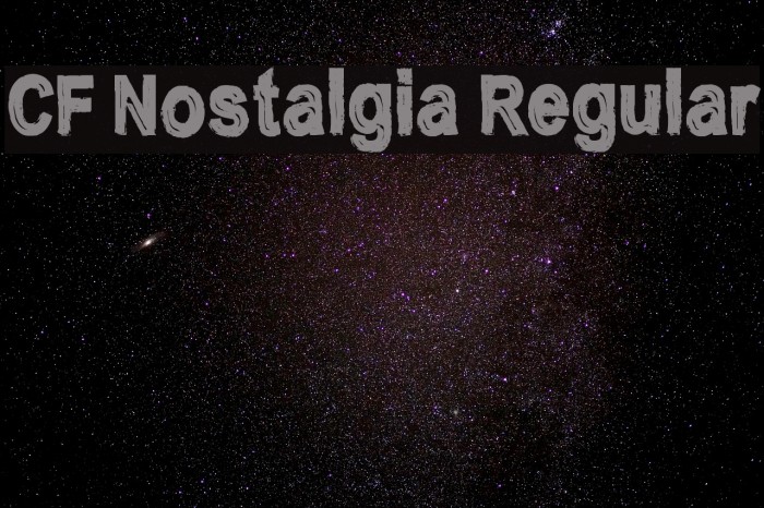 CF Nostalgia Regular Font examples