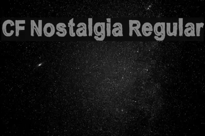 CF Nostalgia Regular خط examples