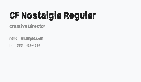 CF Nostalgia Regular Business Card