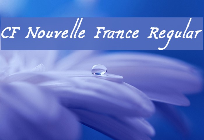 CF Nouvelle France Regular Font examples