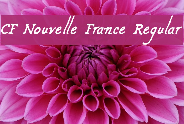 CF Nouvelle France Regular Font examples