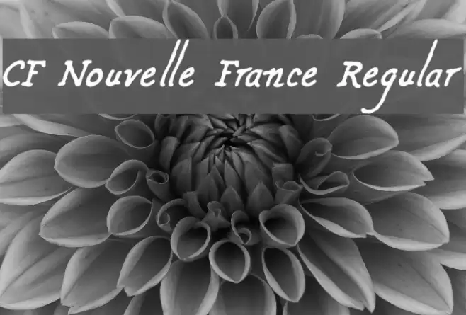 CF Nouvelle France Regular Schriftart examples