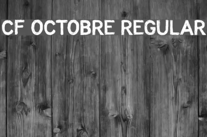 CF Octobre Regular Font examples