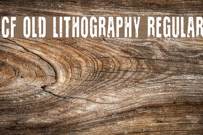 CF Old Lithography Regular Font examples